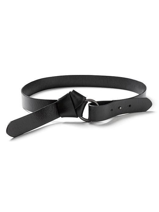 Banana Republic Womens Knotted Leather Belt Size L - Black