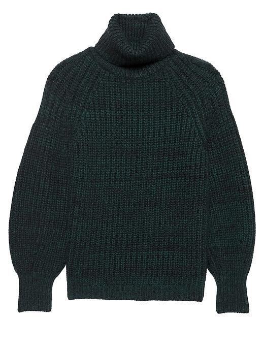Banana Republic Womens Cashmere Turtleneck Sweater Dark Teal Blue Size Xl