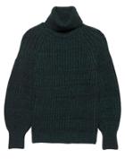 Banana Republic Womens Cashmere Turtleneck Sweater Dark Teal Blue Size Xl