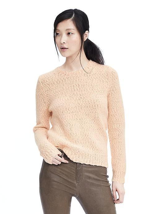 Banana Republic Womens Textured Sweatshirt - Pink Bliss