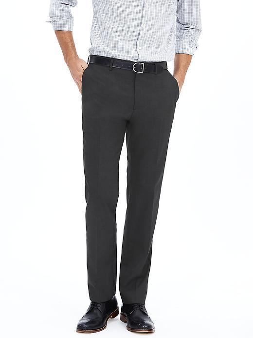 Banana Republic Mens Modern Slim Charcoal Wool Dress Pant Size 32w 36l Tall - Dark Charcoal Gray