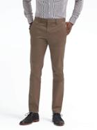 Banana Republic Mens Fulton Skinny Rapid Movement Chino - Brown