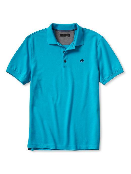 Banana Republic Mens Signature Pique Polo Size M Tall - Truly Teal