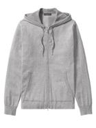 Banana Republic Mens Supima Cotton Full-zip Sweater Hoodie Sidewalk Gray Size Xl
