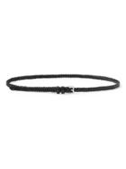 Banana Republic Womens Braided Leather Skinny Trouser Belt Black Size M