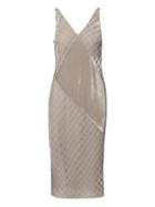 Banana Republic Womens Heritage Velvet Dot Midi Shift Dress - Gray Texture