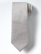 Banana Republic Mens Monogram Textured Geo Silk Nanotex Tie - Gray