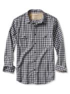 Banana Republic Mens Heritage Tartan Utility Shirt Size L Tall - Dark Charcoal
