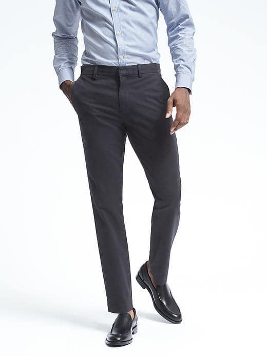 Banana Republic Mens Aiden Slim Chino - True Navy