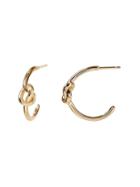 Banana Republic Womens Everyday Luxuries 14k Gold-plated Knot Mini Hoop Gold Size One Size