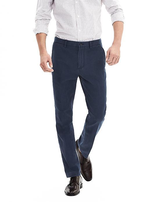 Banana Republic Mens Kentfield Slim Navy Cotton Pant Size 32w 36l Tall - Navy