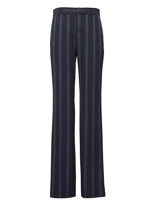 Banana Republic Womens Logan Trouser-fit Stripe Pant Navy Size 4