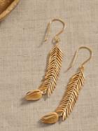 Golden Leaf Earrings | Aureus + Argent