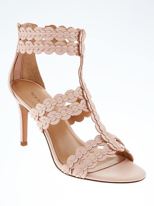 Banana Republic Scalloped High Heel Sandal - Pink Blush