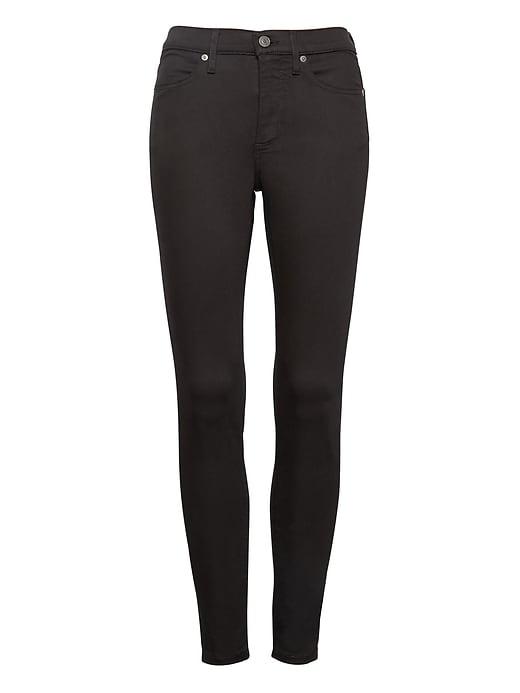 Banana Republic Womens Petite Devon Legging-fit Luxe Sculpt Stay Black Jean Black Size 27