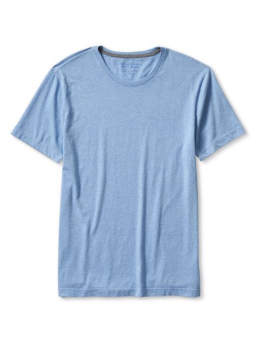 Banana Republic Mens Soft Wash Tee Size L Tall - Blue Heather