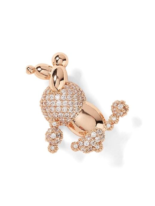 Banana Republic Womens Balloon Poodle Brooch Pin Rose Gold Size One Size
