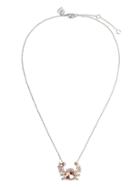 Banana Republic Womens Jeweled Crab Pendant Necklace Silver Size One Size