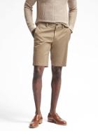 Banana Republic Mens Aiden Slim Stretch Cotton Short - Acorn
