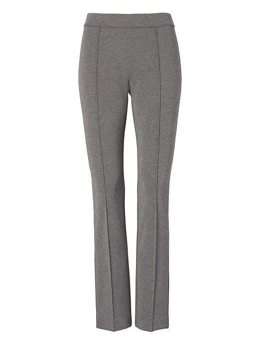Banana Republic Womens Stay Black Ryan Fit Ponte Crop Pant - Heather Charcoal