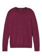 Banana Republic Mens Extra-fine Italian Merino Crew Sweater-neck Sweater Dark Fuchsia Size M