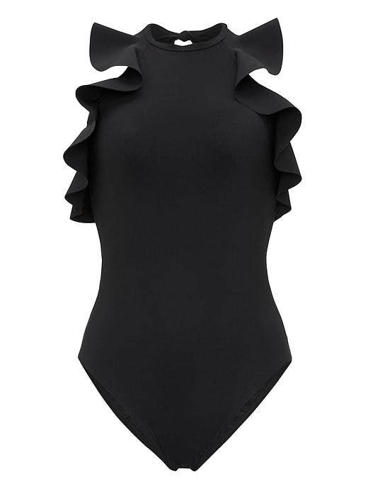 Banana Republic Womens Karla Colletto   Zaha High-neck One Piece Black Size 10