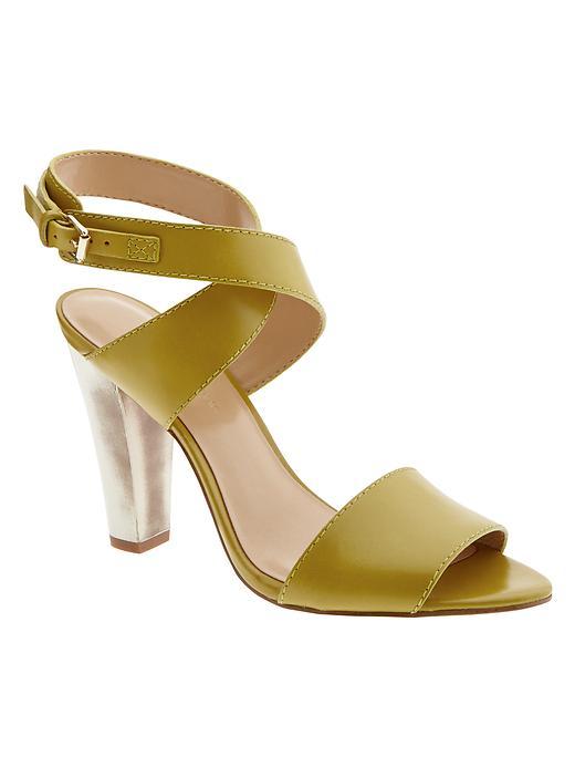 Banana Republic Samanda Heeled Sandal Size 10 - Green Chartreuse