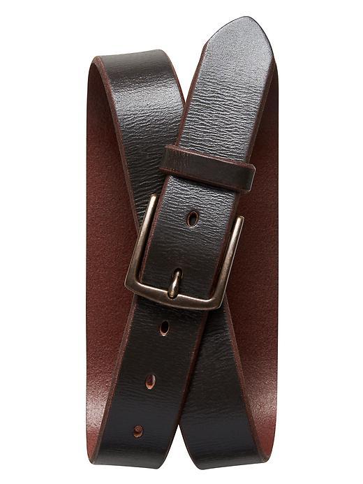 Banana Republic Distressed Leather Belt Size 44 - Dark Brown