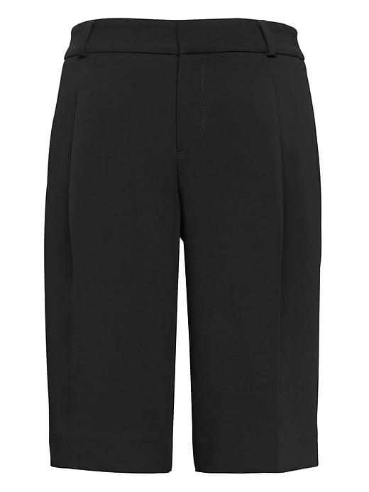 Banana Republic Womens Bi-stretch 10 Bermuda Short Black Size 8