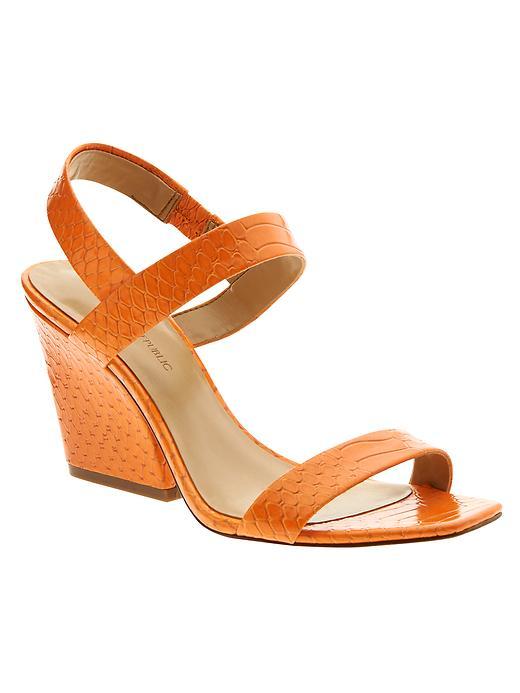 Banana Republic Emilia Heeled Sandal Size 10 - Orange