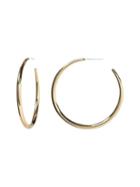 Banana Republic Womens Everyday Hoop Earring With 10k Gold, Rose Gold Or Sterling Silver Plating Gold Size One Size