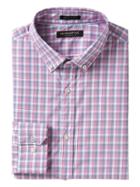 Banana Republic Mens Grant Slim Fit Supima Cotton Check Shirt - Pink Daisy