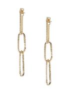 Banana Republic Womens Liquid Links Linear Earring Gold Size One Size