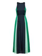 Banana Republic Womens Petite Paneled Maxi Dress Green & Blue Size 4