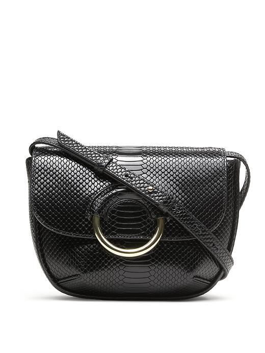 Banana Republic Italian Vachetta Mini Saddle Bag Size One Size - Black