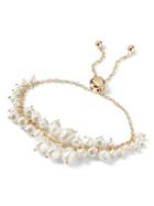 Banana Republic Womens Soft Pearl Slider Bracelet Gold Size One Size