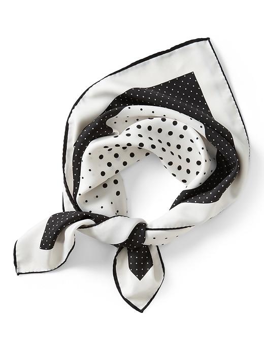 Banana Republic Womens Polka Dot Small Square Scarf Black Multi Size One Size