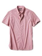 Banana Republic Mens Camden Fit Short Sleeve Custom 078 Wash Shirt Size L Tall - Red