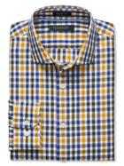 Banana Republic Mens Grant Fit Tri Tone 120s Supima Cotton Shirt Size L Tall - Gold Yellow