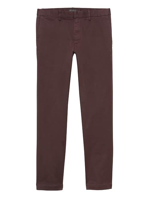 Banana Republic Mens Br X Kevin Love   Emerson Straight Garment Dyed Chino Pant Beet Root Red Size 26w