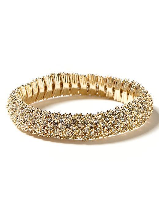 Banana Republic Crystal Stretch Bracelet - Gold