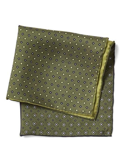 Banana Republic Mens 4-in-1 Silk Pocket Square Bright Moss Size One Size