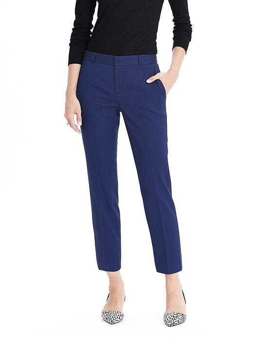 Banana Republic Avery Fit Luxe Brushed Twill Pant Size 0 Petite - Black/blue