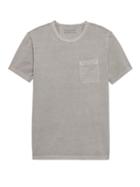 Banana Republic Mens Authentic Supima Cotton Garment Dyed T-shirt Charcoal Gray Size Xl