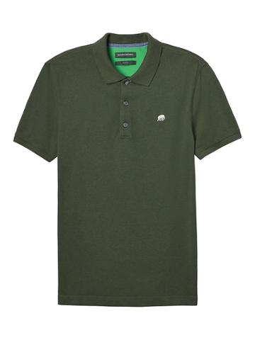 Banana Republic Slim Pique Polo - Crocodile Green