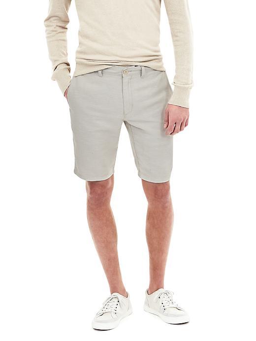 Banana Republic Mens Aiden Slim Twill Linen Short Size 28w - Natural Multi