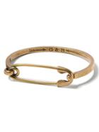 Banana Republic Mens Giles &amp; Brother Brass Safety Pin Hinge Cuff Size One Size - Brass