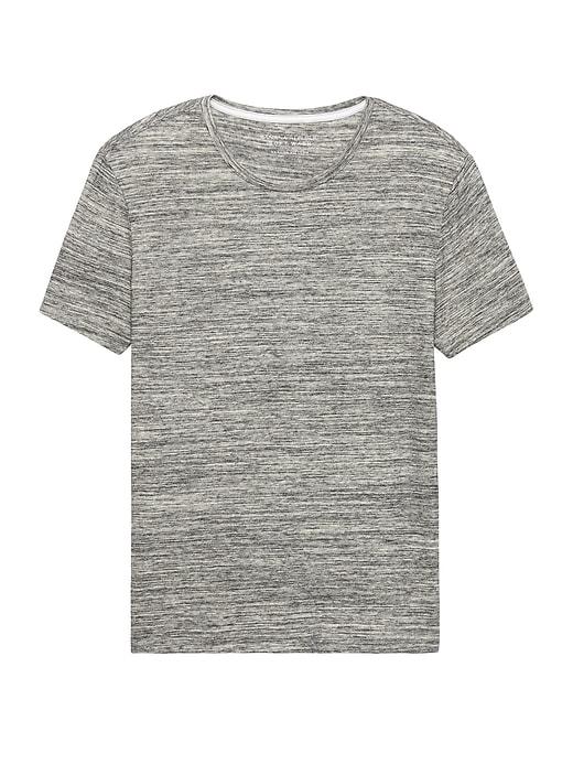 Banana Republic Mens Soft-wash Crew-neck T-shirt Distressed Gray Size L