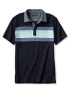 Banana Republic Mens Slim Engineered Stripe Slub Polo Size L - Preppy Navy