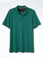 Banana Republic Mens Luxe Touch Polo - Lush Green